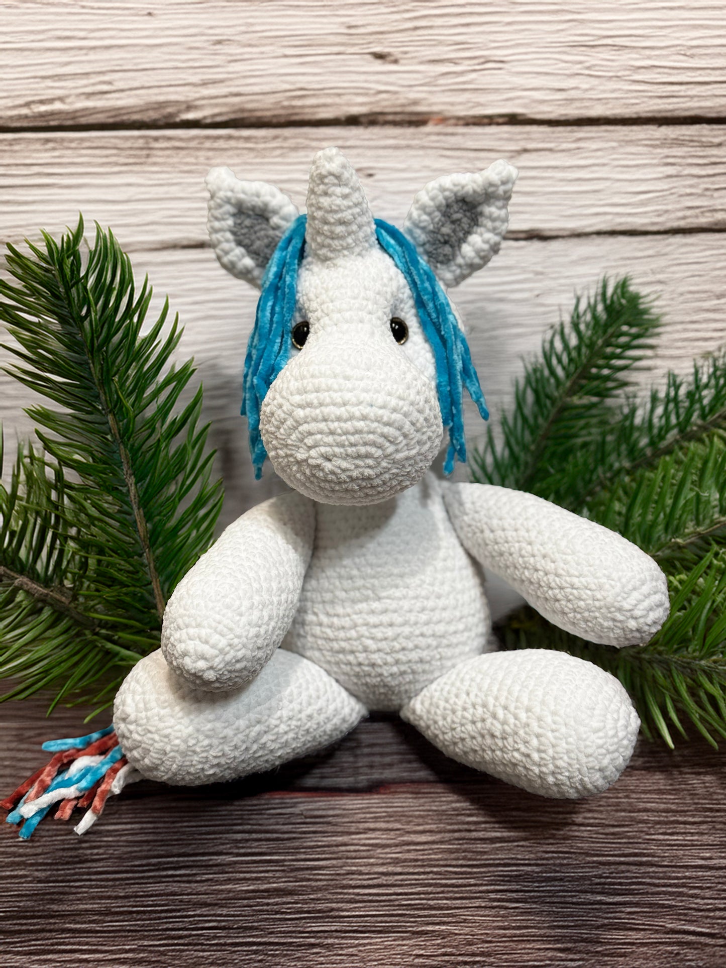 Custom Crochet Unicorns - Multicolor Mane & Tail