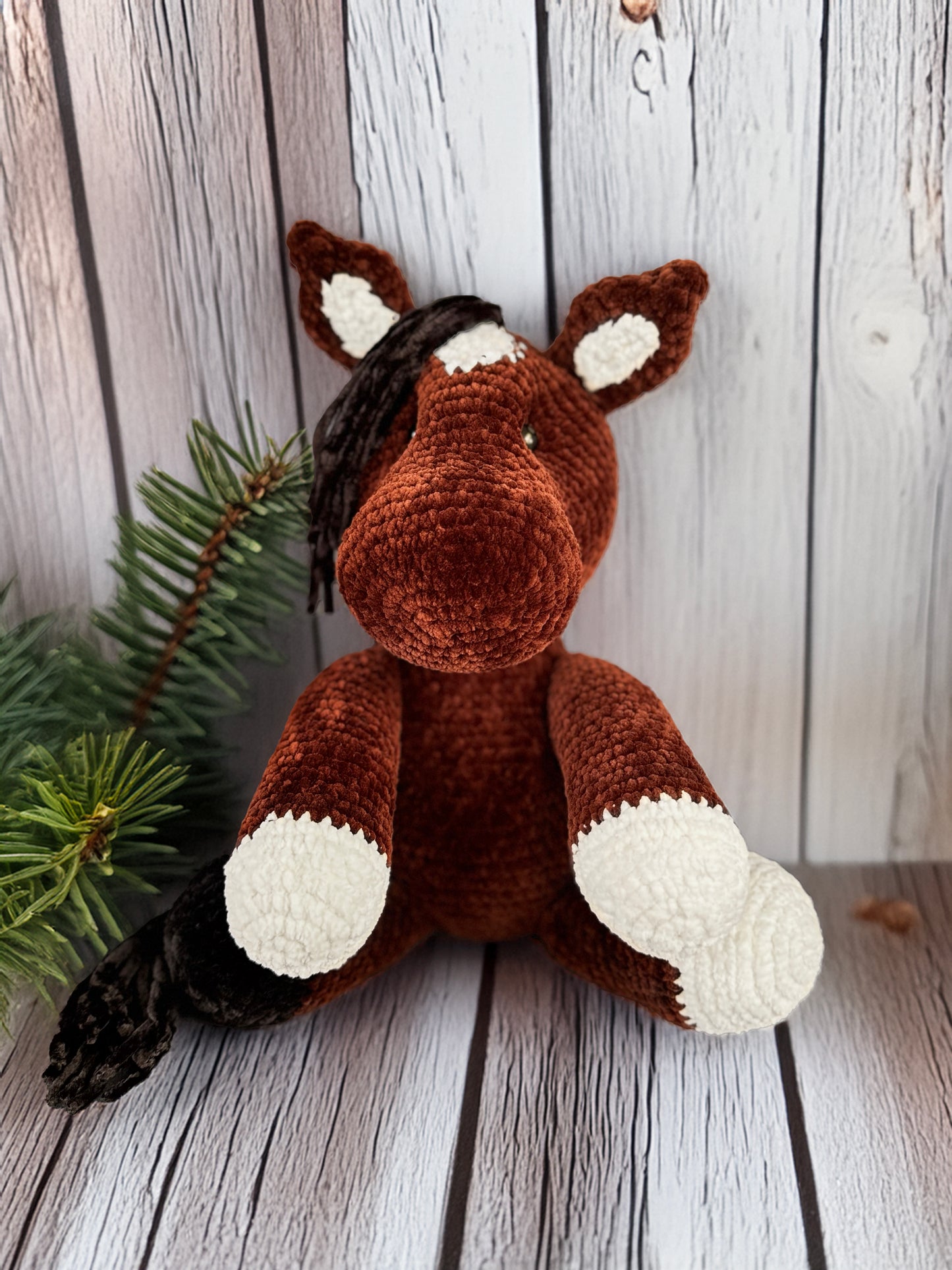 Customizable Crochet Horse - Bay