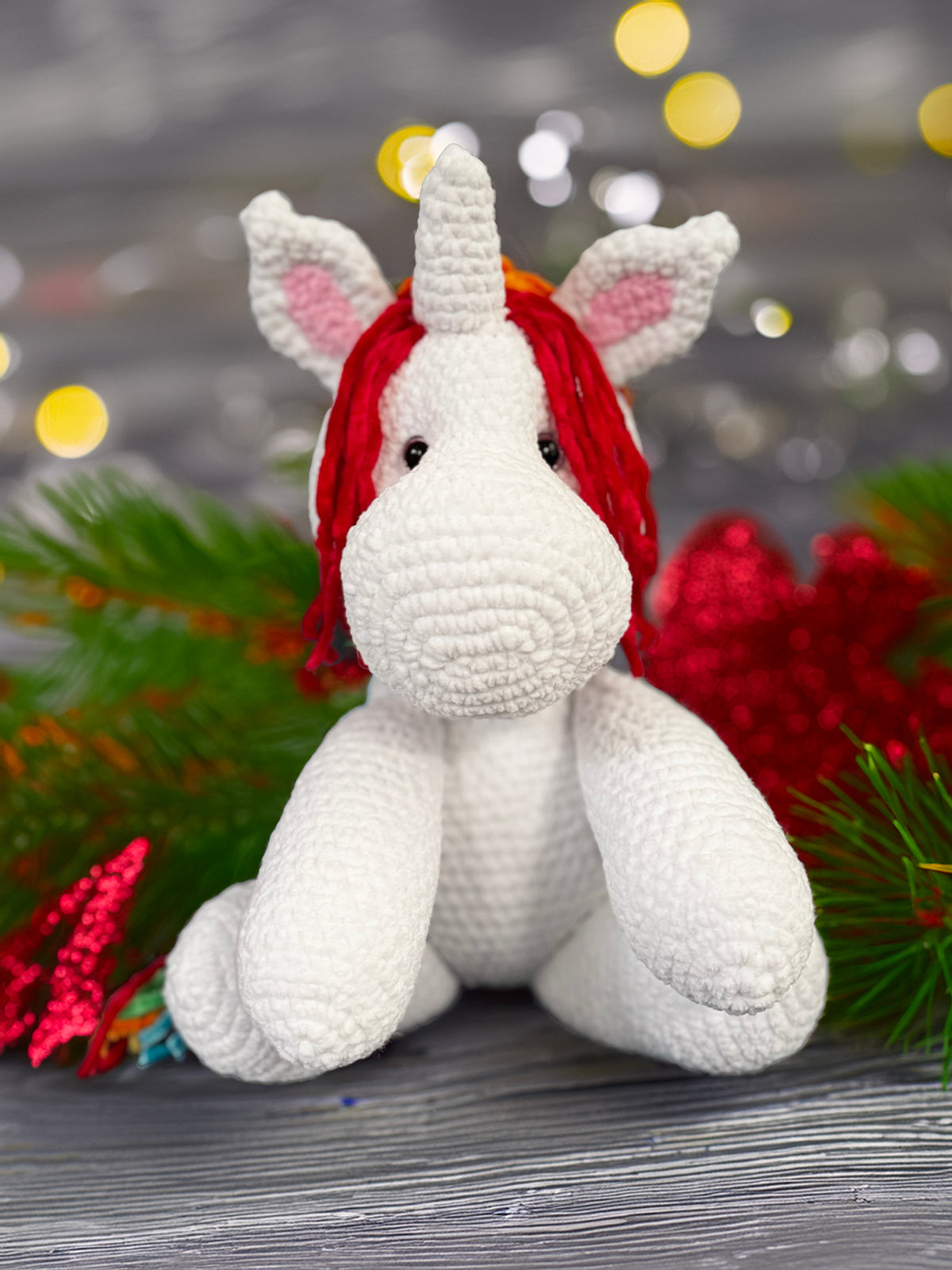 Customizable Crochet Unicorn - Single Mane & Tail Color