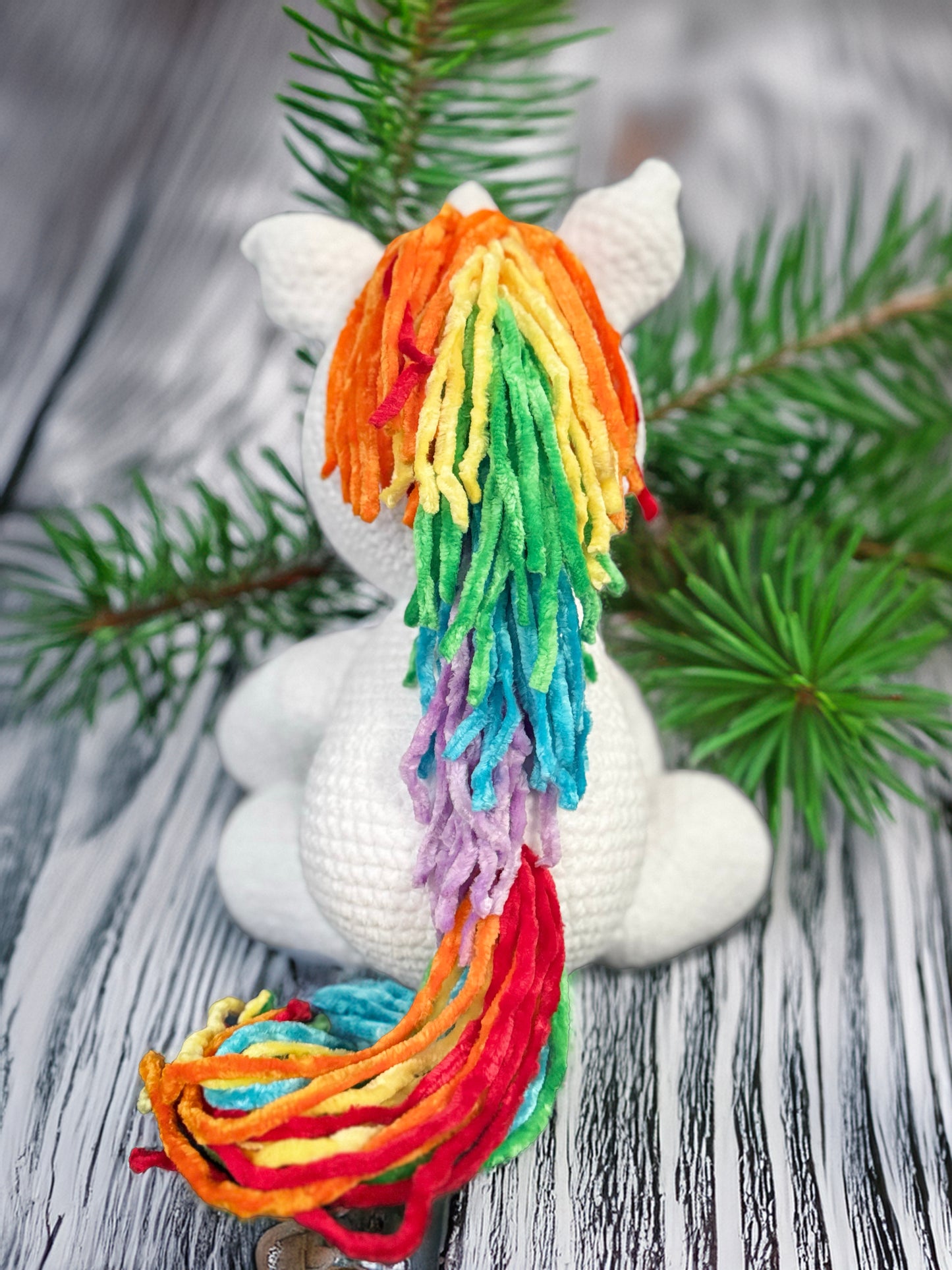 Custom Crochet Unicorns - Multicolor Mane & Tail