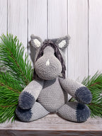 Customizable Crochet Pony - Light Gray
