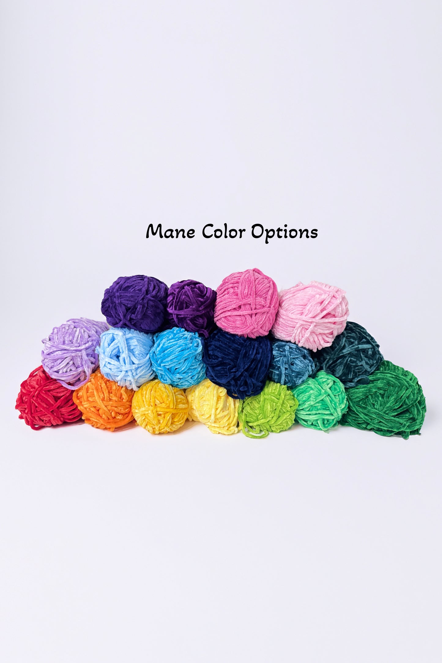 Custom Crochet Unicorns - Single Mane & Tail Color